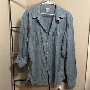 j crew XL chambray button down